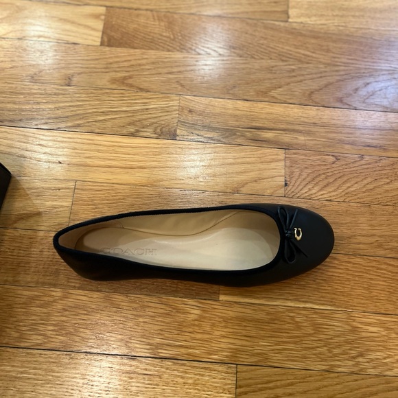 Coach Black Ballet Flats with Bow - Picture 7 of 8